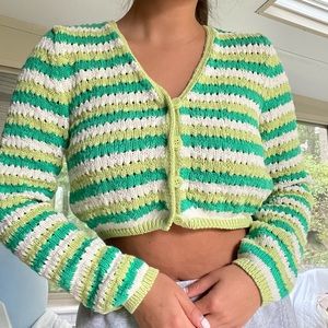 Zara knit cropped sweater, size Small
